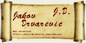 Jakov Drvarević vizit kartica